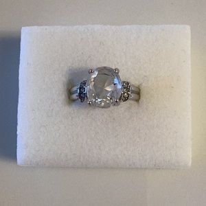 10K CZ Diamond with CZ diamond Accents Ring
